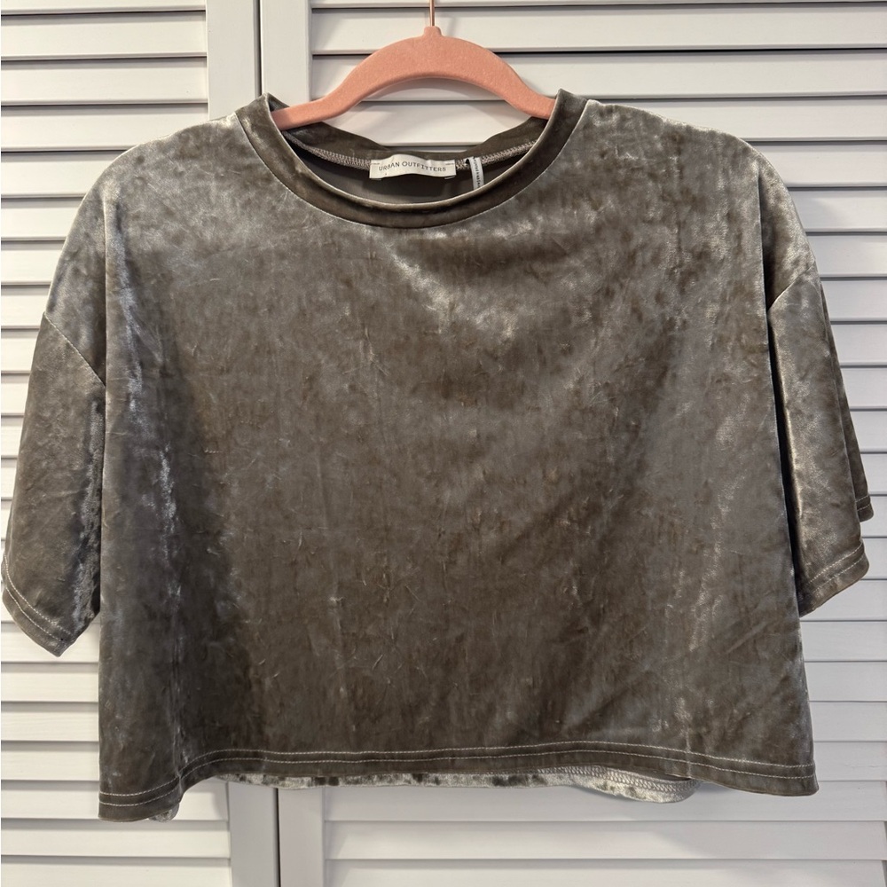 Velvet Urban Outfitters Gold Cropped Top